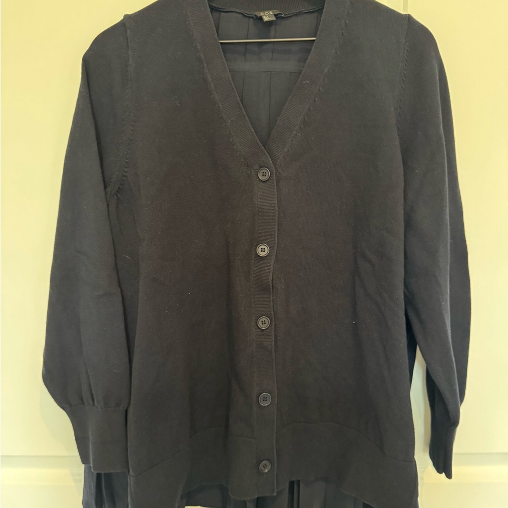 COS Black Button-Up Cardigan